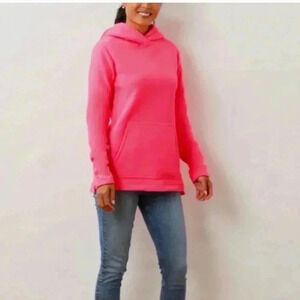 Dudley Stephens highland high low in pink vello fleece. Great condition size S